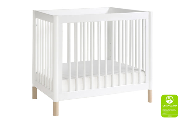 Babyletto modern Gelato 2-in-1 Mini Crib and Twin Bed Conversion, in Washed Natural with White Feet - modern convertible mini crib, bassinet alternative 白色 / 洗水原色