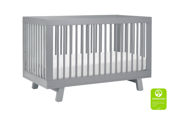 babyletto modern midcentury Hudson 3-in-1 Convertible Crib with Toddler Bed Conversion Kit in Grey Finish 灰
